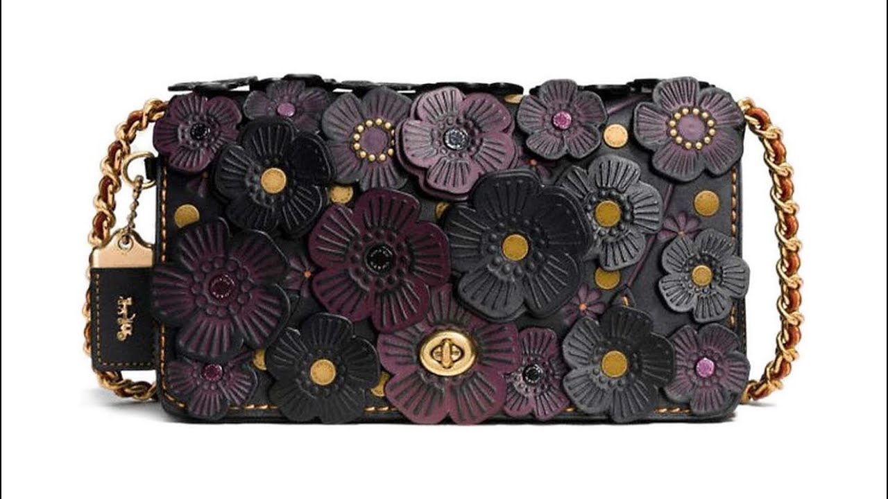 Coach Dinky With Tea Rose Color Brush Black