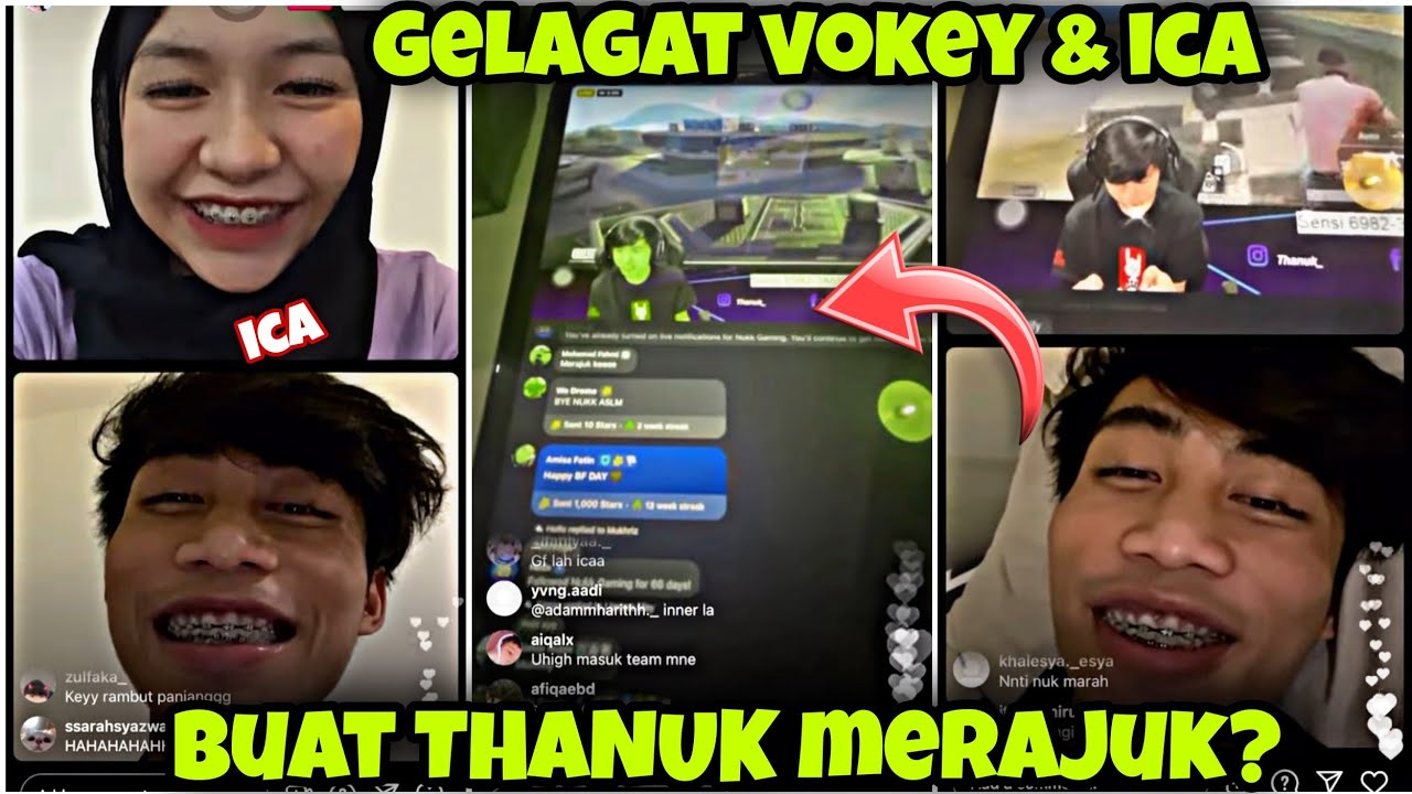🔴THANUK MERAJUK!! GARA-GARA VOKEY LIVE DENGAN ICA?"Lawak berabis🤣