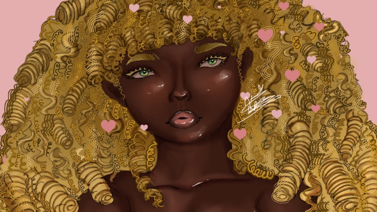 Blond curls drawing #god #art #procreate #godisgood