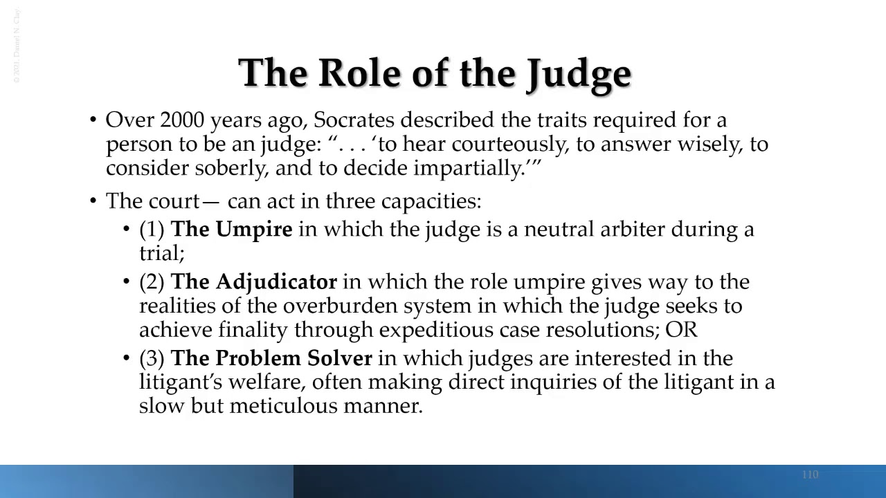 The Judicial Process - Federal Judges