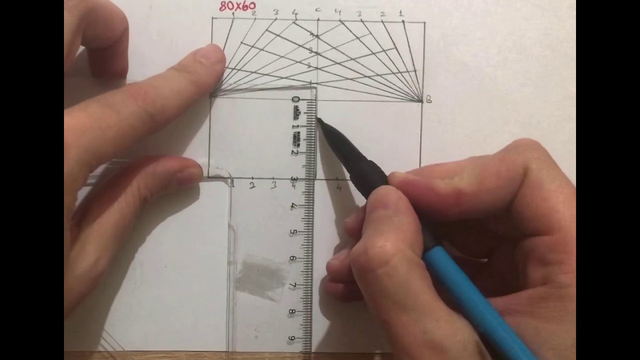 Dikdörtgen metodu ile elips çizimi ( How to draw an ellipse by using the rectangle method)