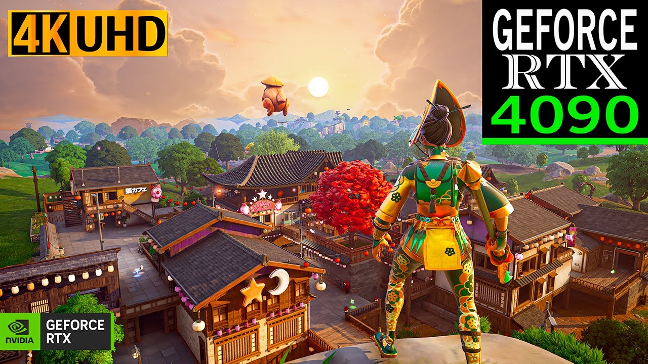 Fortnite Green Jade Skin Gameplay | RTX 4090 4K Max Graphics + Ray Tracing ON | Chapter 6 #fortnite