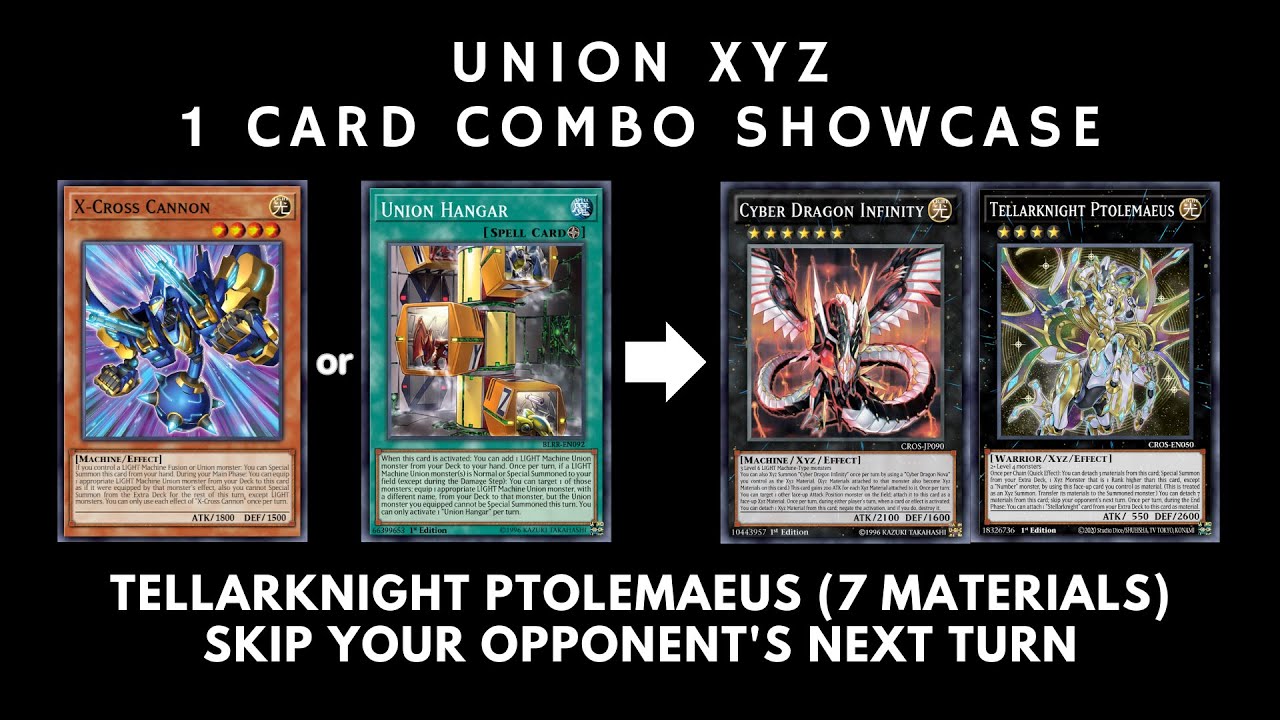 [Yugioh OCG] How to Summon 7 Materials Tellarknight Ptolemaeus with Union XYZ Deck | ユニオン XYZ