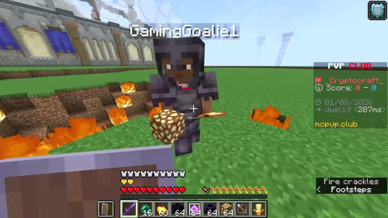 Minecraft unedited crystal PvP number 2