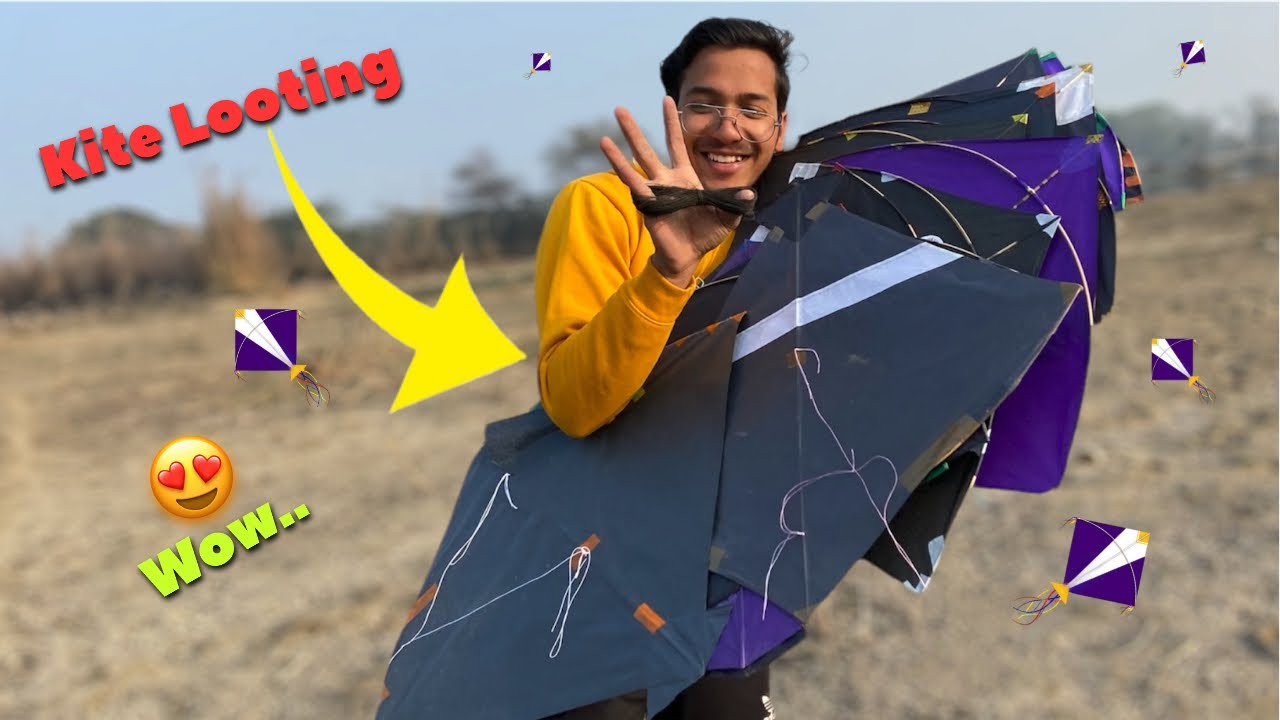 Kite Looting On Ground 😍 | इतनी सारी  पतंग लूटि  #kitelooting #caughtkite #catchingkite