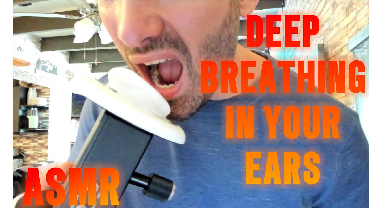 ASMR Deep Breathing In Your Ears (With Mouth Sounds)