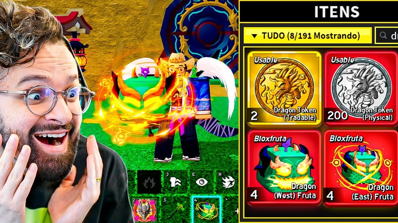 ABRI 50 TOKENS PRA VER QUANTAS NOVAS DRAGONS EU CONSEGUIRIA NO BLOX FRUITS