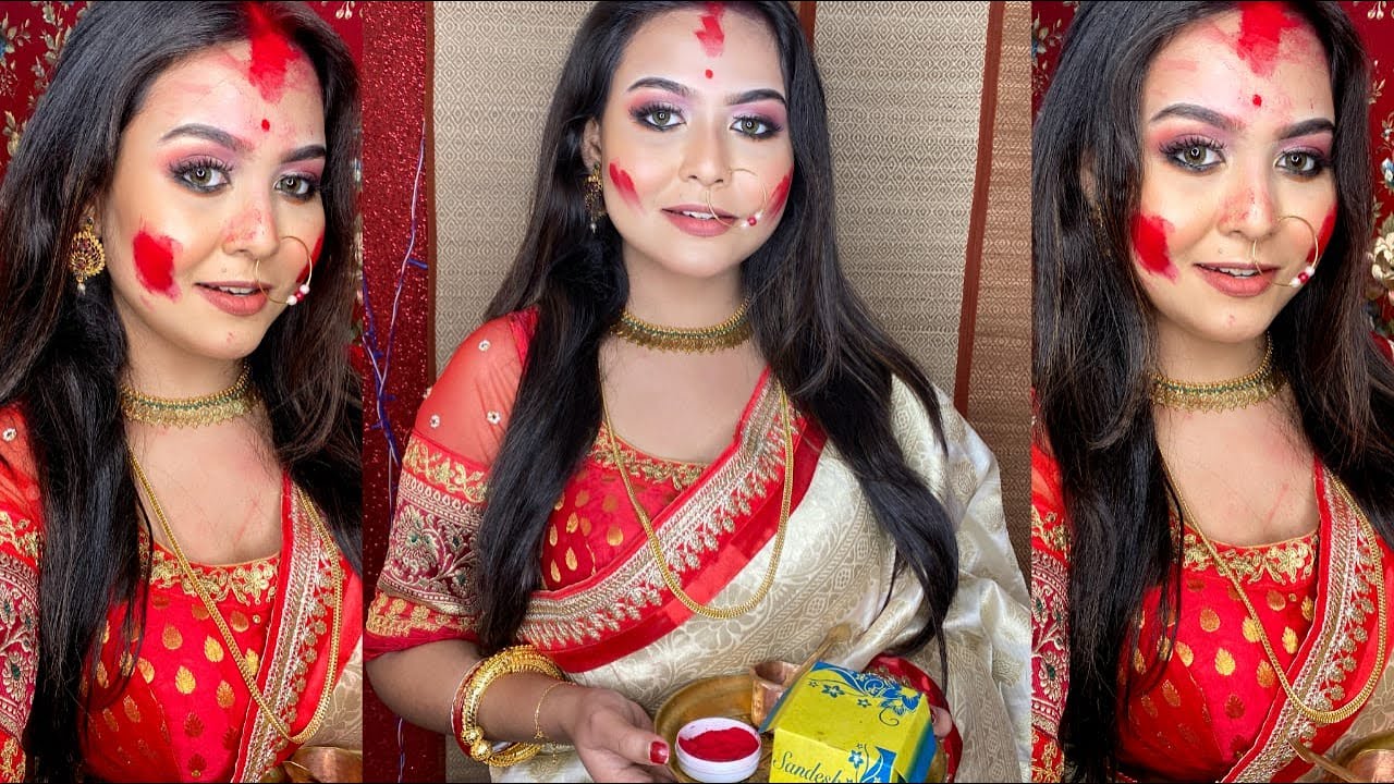 TRADITIONAL BENGALI MAKEUP LOOK  ||  BRIDAL MAKEOVER ARTIST SHROUTI