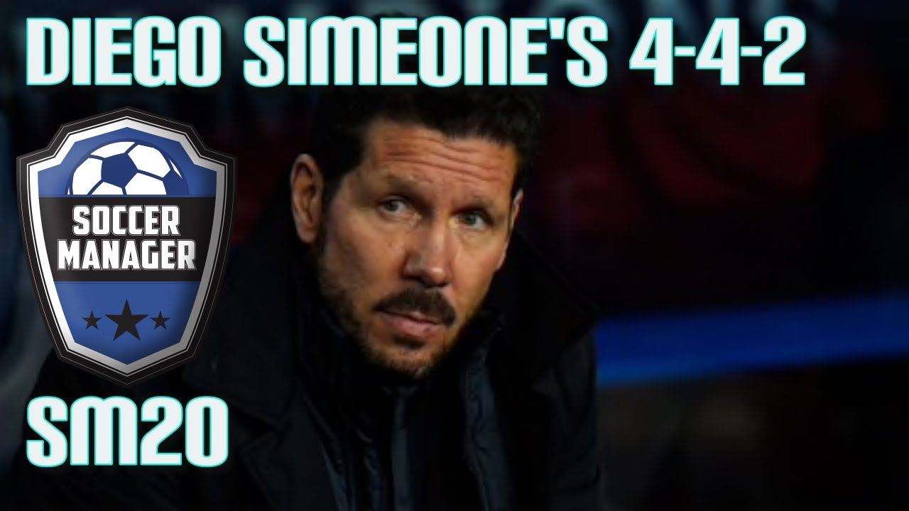 DIEGO SIMEONE 'S BEST TACTIC 4-4-2 IN SM20 , SOCCER MANAGER (EL CHOLO 'S ATLETICO MADRID).