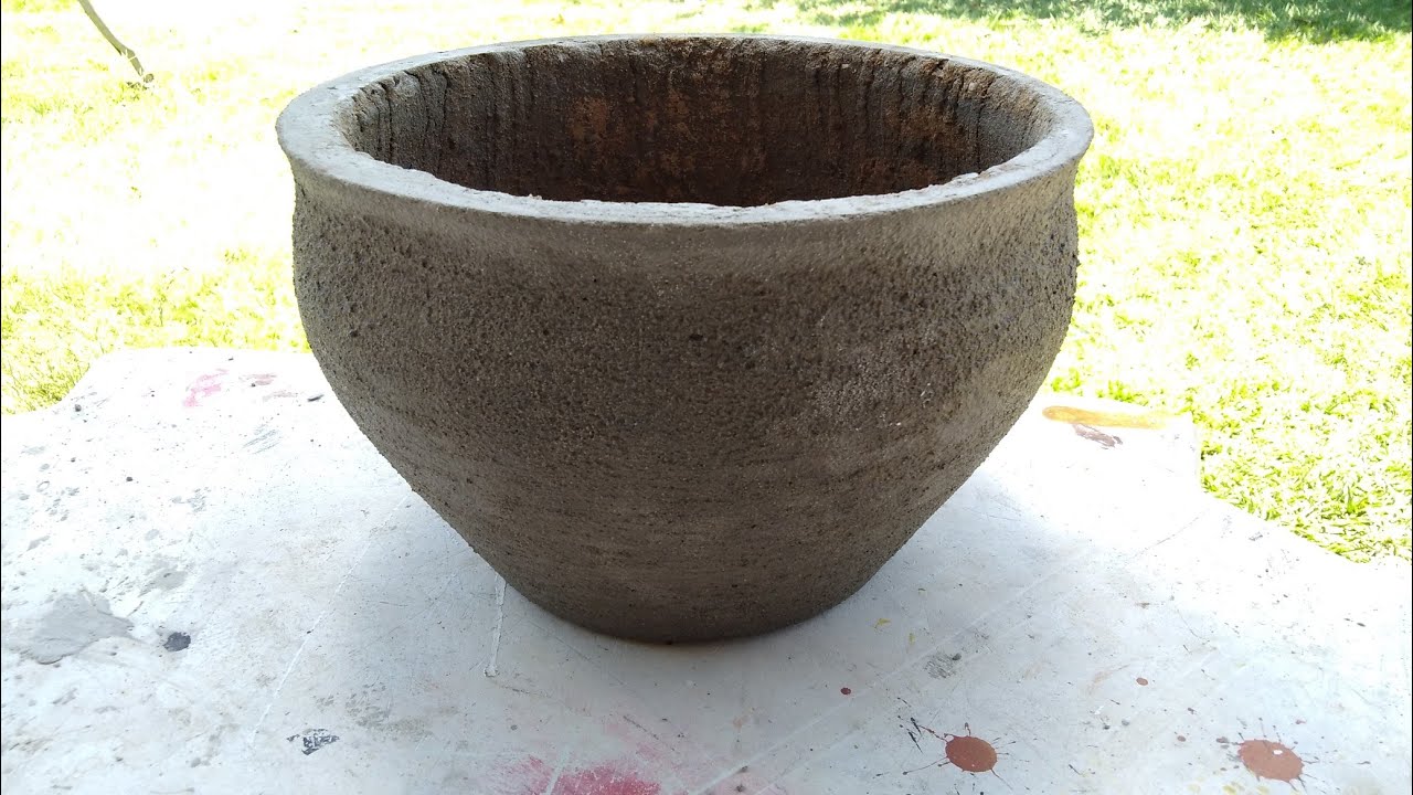 vaso de cimento sem enrolação venha aprender