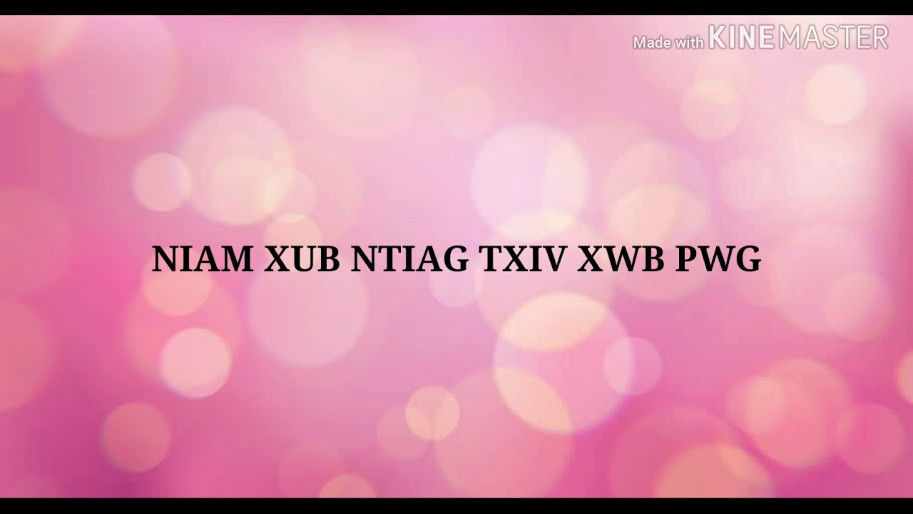 Niam Xub Ntiag Txiv Xwb Pwg - Paj Kub Thoj (lyric)