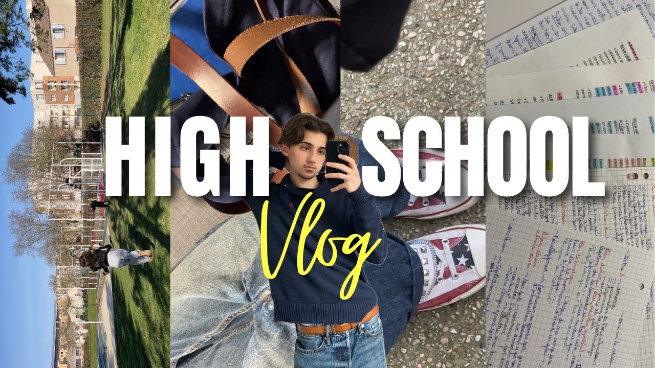 high school vlog - une semaine de vie de lycéen (DS, révisions, notes, copines)