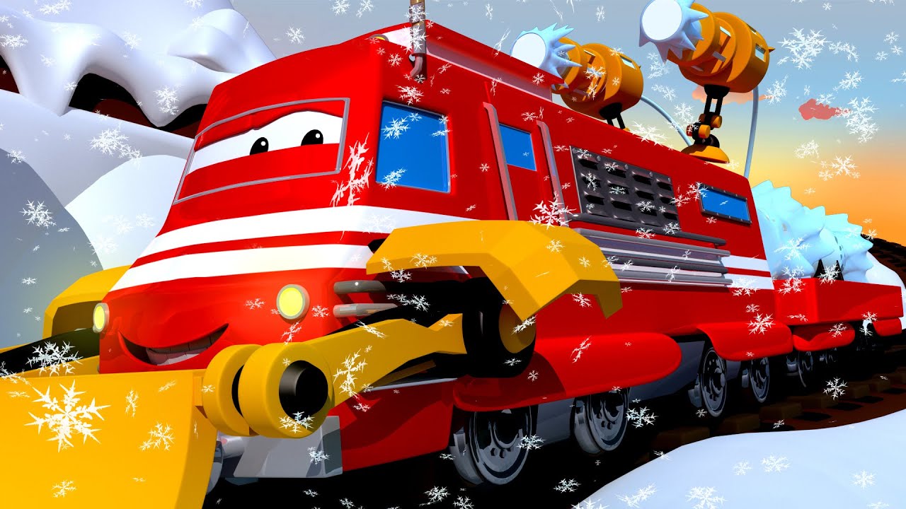 Troy o Trem - Troy, Tina e senhor Byron descem de tren&oacute; a montanha nevada - Cidade do Trem 🚄
