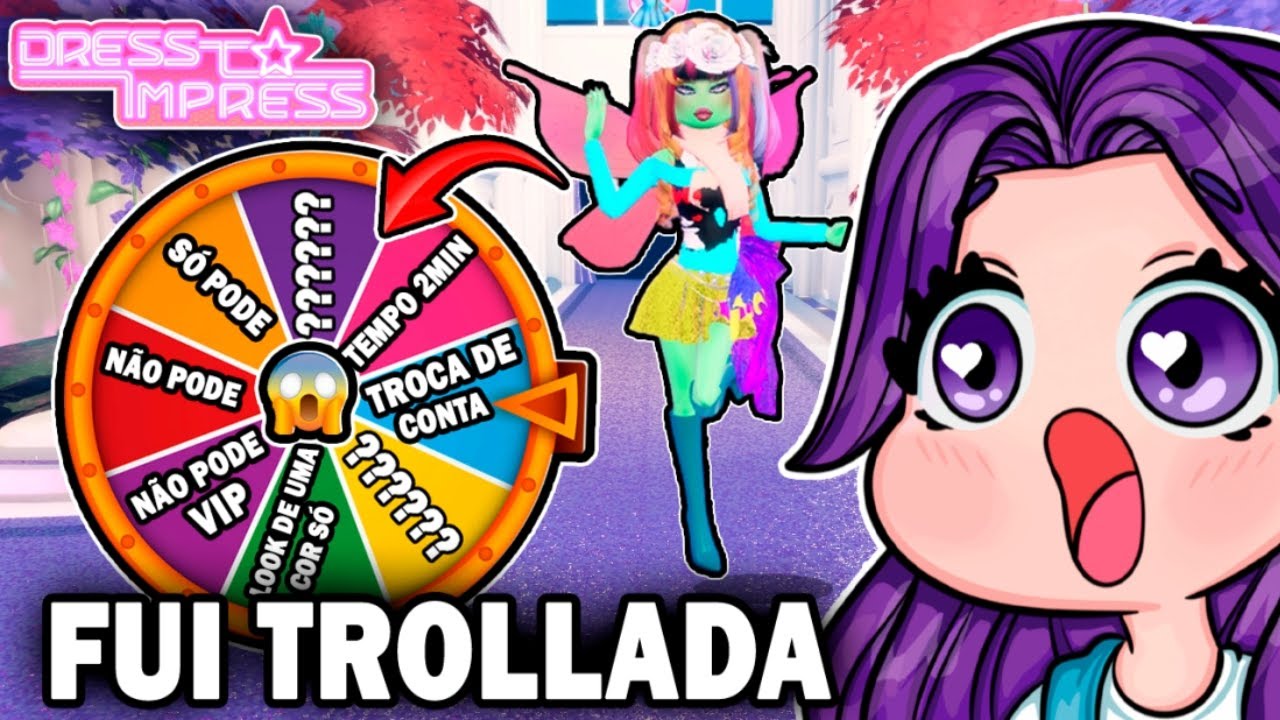 TROCAMOS DE CONTA E FUI TROLLADA - Desafio Da ROLETA - Dress to Impress