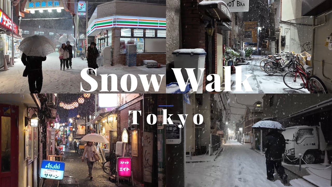 4K Tokyo Snow Walk Mix