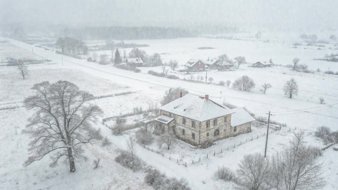 Snowstorm White Noise ❄️ Cold Winter Blizzard Ambience for Deep Sleep Therapy 🌨️#live