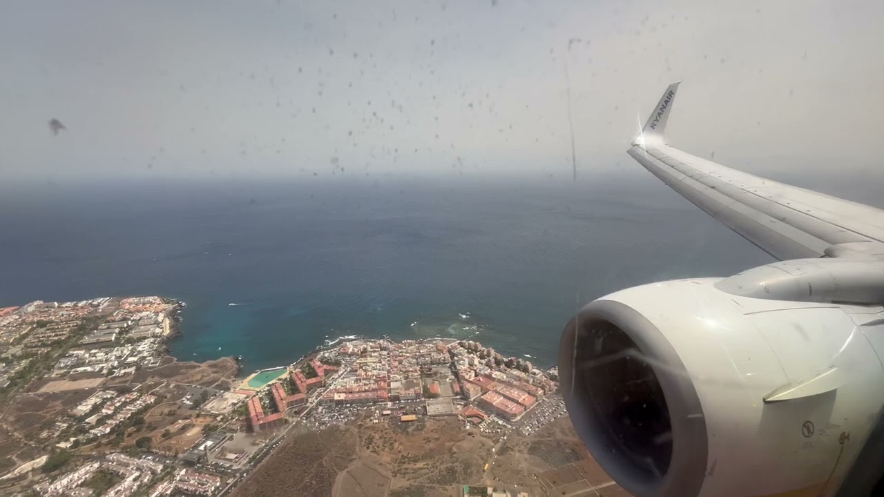PLANE GOES AROUND ON LANDING | Ryanair 737-800 Go-Around and Landing at Tenerife South (TFS)