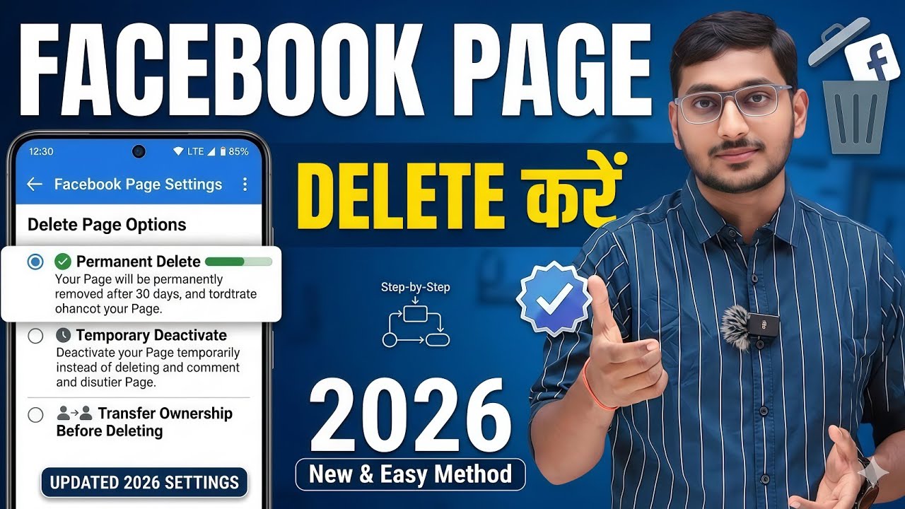 Facebook Page Delete Kaise Kare 2026 | Permanently Delete Facebook Page