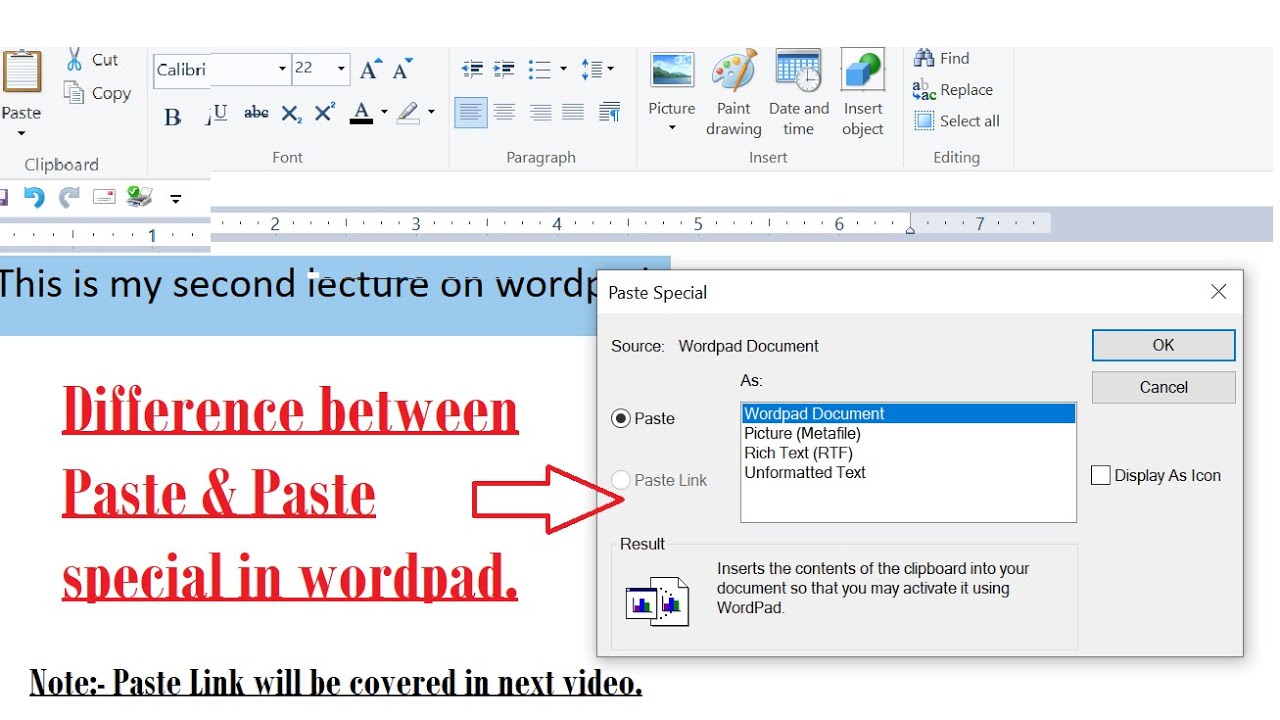 #Home Tab #Difference Between Paste & #Paste Special
