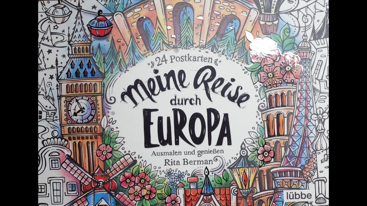 Meine Reise Durch Europa Postcards by Rita Berman - Flip Through and Review