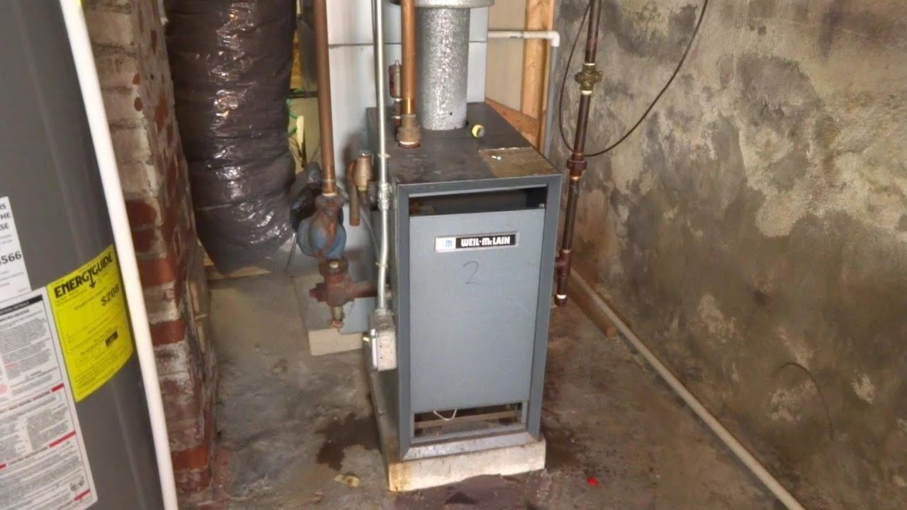OLD GAS BOILER RED TAGGED BY GAS COMPANY