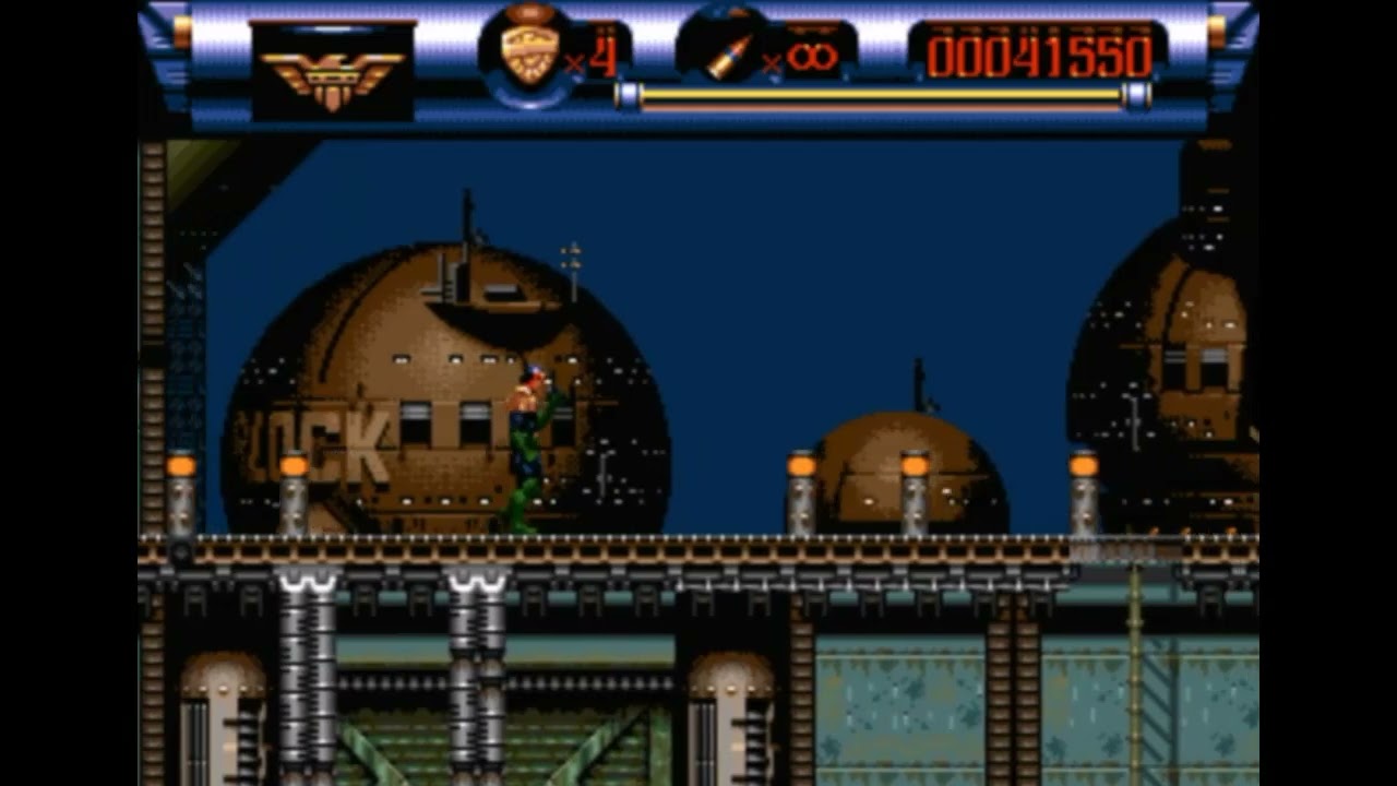 Sega Mega Drive 2 Smd 16 bit Judge Dredd The Movie Stage 1 / Судья Дредд Уровень 1 Прохождение