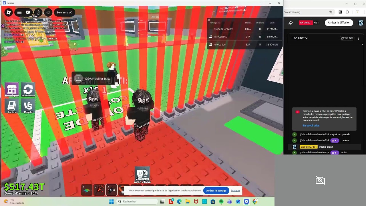 liv trade avec la machine