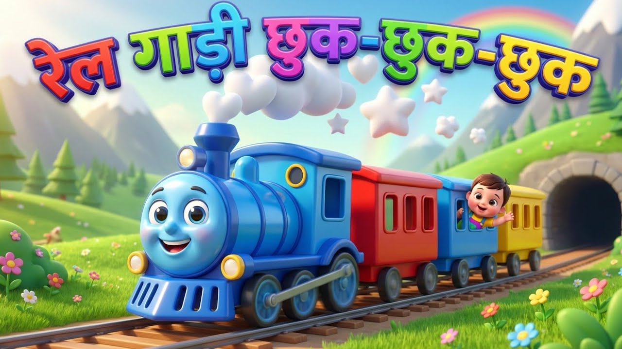 रेल गाड़ी छुक-छुक-छुक 🚂 | Hindi Nursery Rhyme for Kids | Train Poem | TinTon TV Hindi