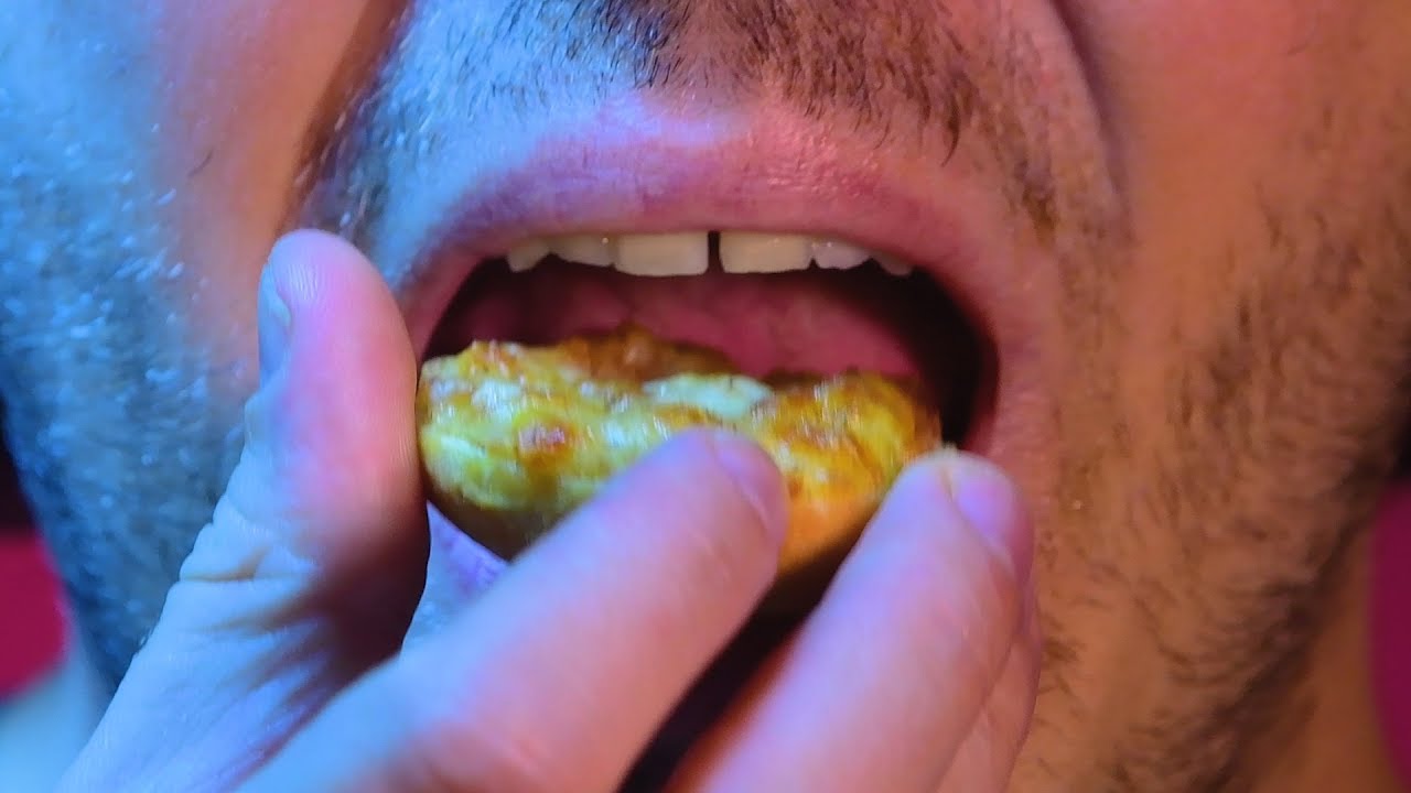 4k ULTRA ASMR *NO TALKING* EXTRA CRUNCHY 피자  Bagel Bites 먹방