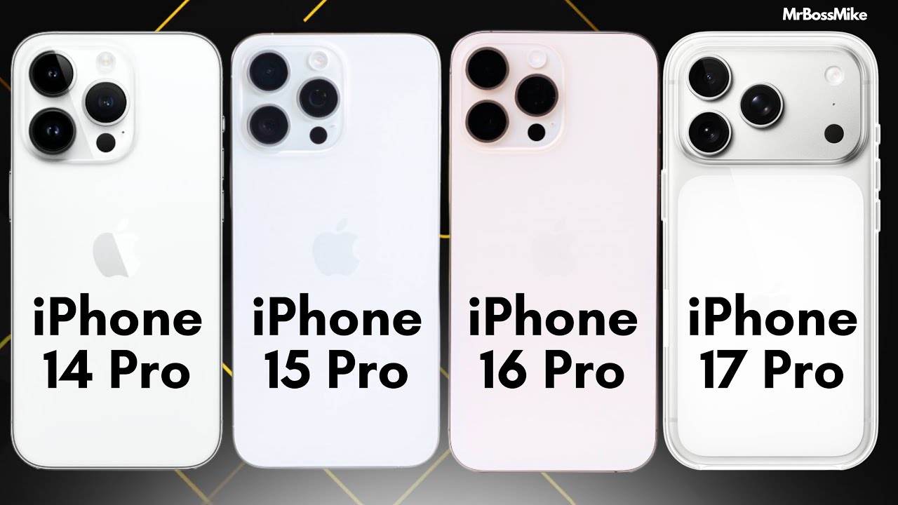 Apple iPhone 17 Pro vs iPhone 16 Pro vs iPhone 15 Pro vs iPhone 14 Pro - Full Specs Comparison