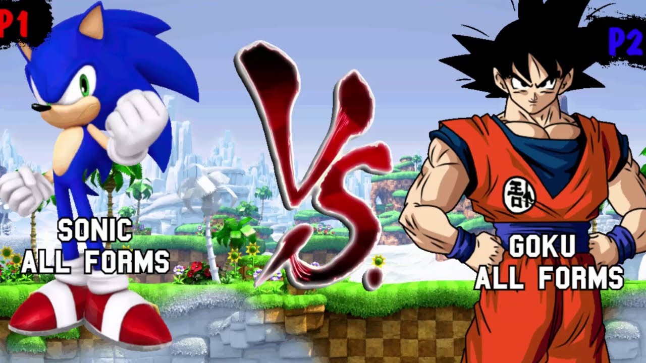 Sonic all forms VS Goku all forms I Sonic Battle Mugen v3