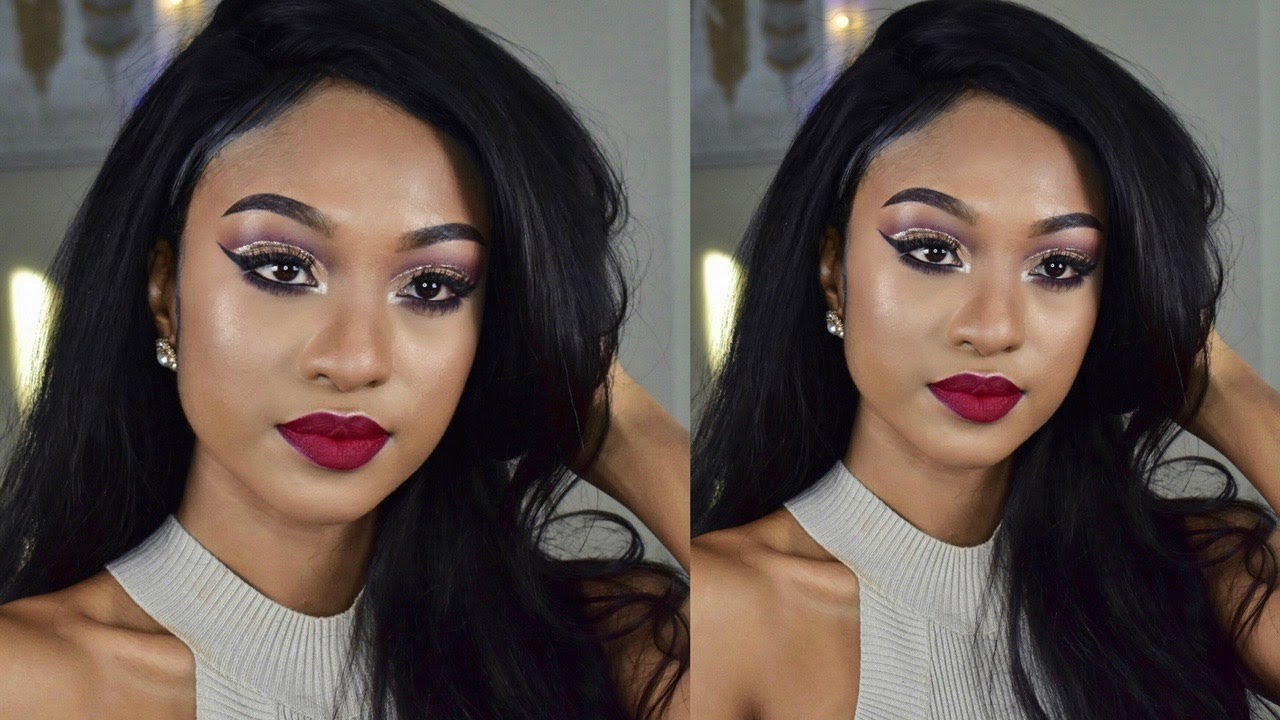 GLITTER CUT CREASE MAKEUP TUTORIAL | DisisReyRey
