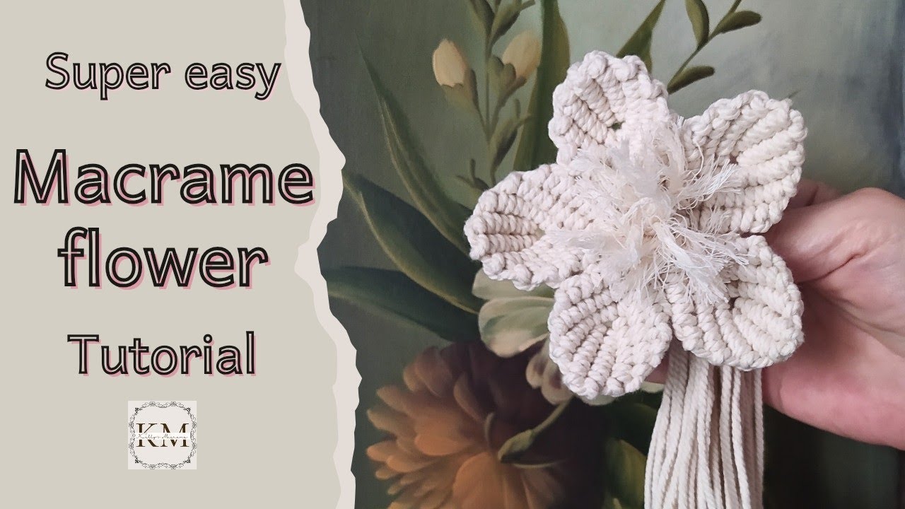 How to make a Macrame Flower - DIY Tutorial - Easy Crafts