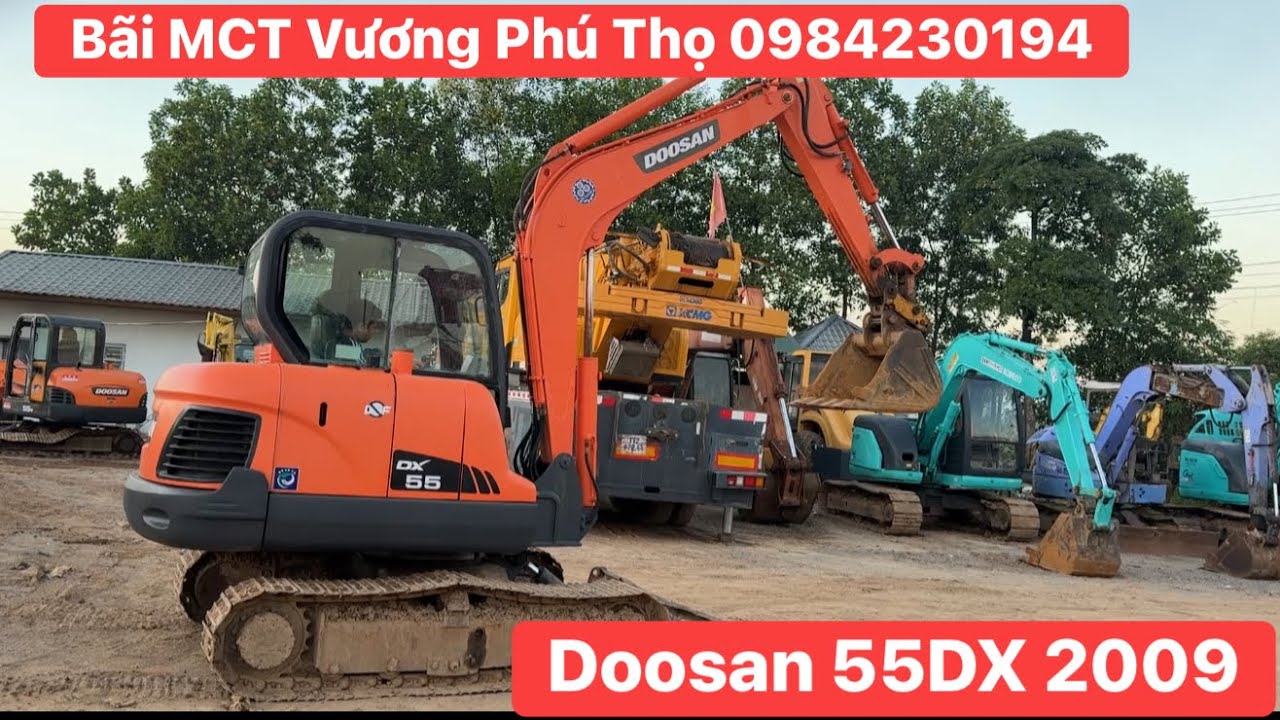 Bán máy xúc doosan 55dx , sản xuất 2009, máy chất, động cơ ngon, thuỷ lực khoẻ: 0984230194