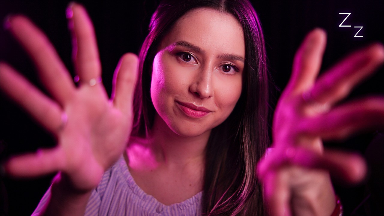 ASMR Hand movements to remove stress ✨ soft-spoken + sending positive vibes