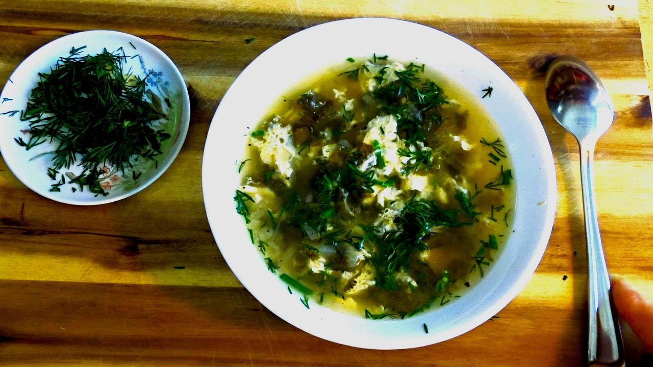 Щавелевый суп без картофеля.