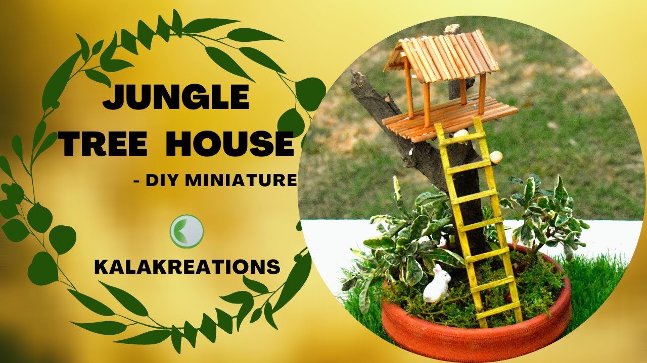 JUNGLE TREEHOUSE | CREATIVE GARDENING | DIY | BEST FROM WASTE | TRAY GARDEN | BY KALAKREATIONS