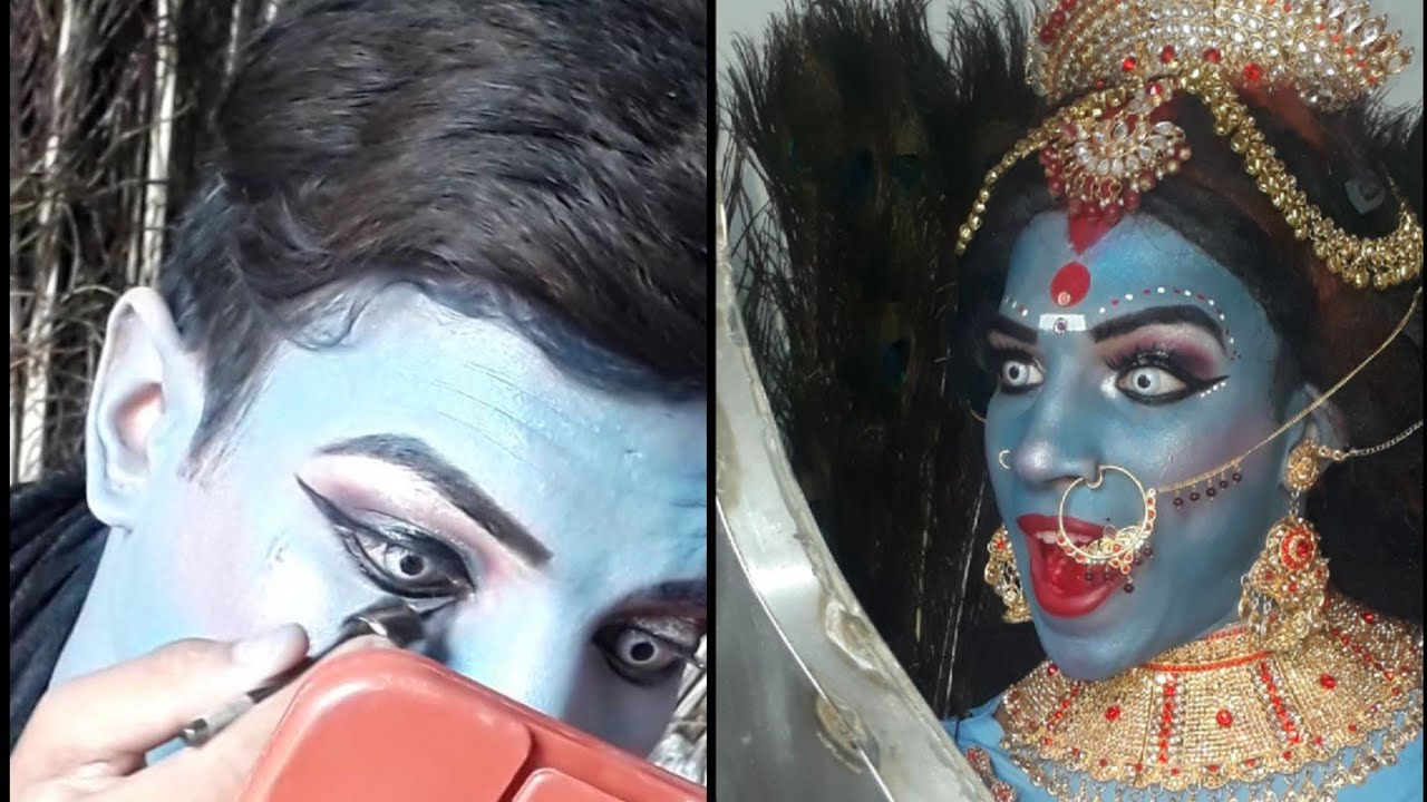 BLUE JHANKI MAKEUP 2020💄Makeup Jhanki Arts Vivek Sharma Jhanki Arts 🙏