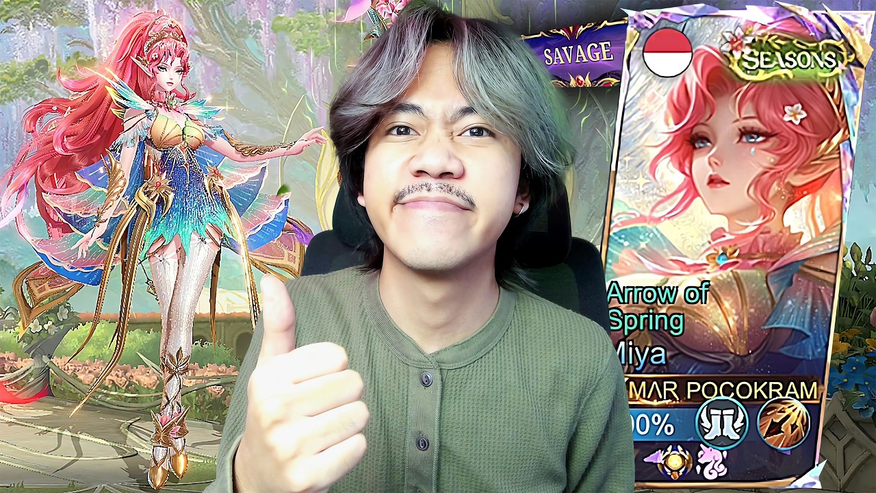 REVIEW SKIN ETERNAL SEASONS MIYA ARROW OF SPRING AUTO SAVAGE - Mobile legends