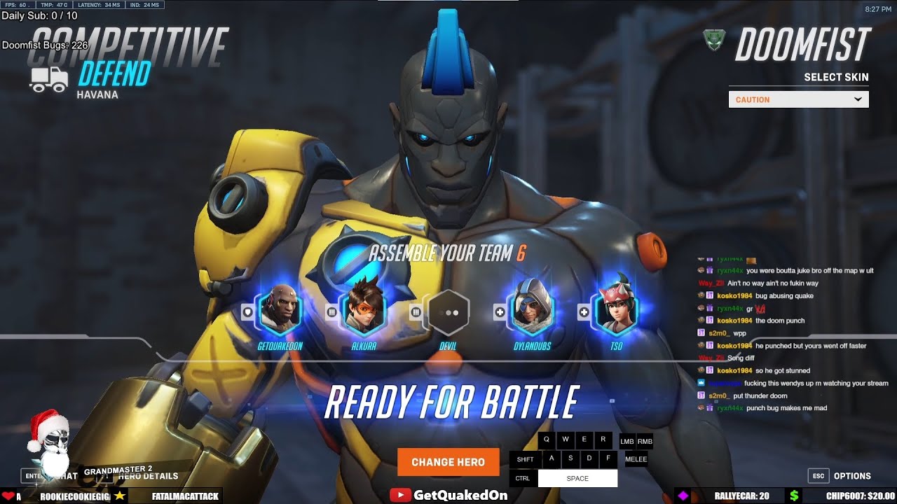 18500 Dmg! BUFF Doomfist! GetQuakedOn Rollouts Doomfist OVERWATCH 2 SEASON 8 TOP 500