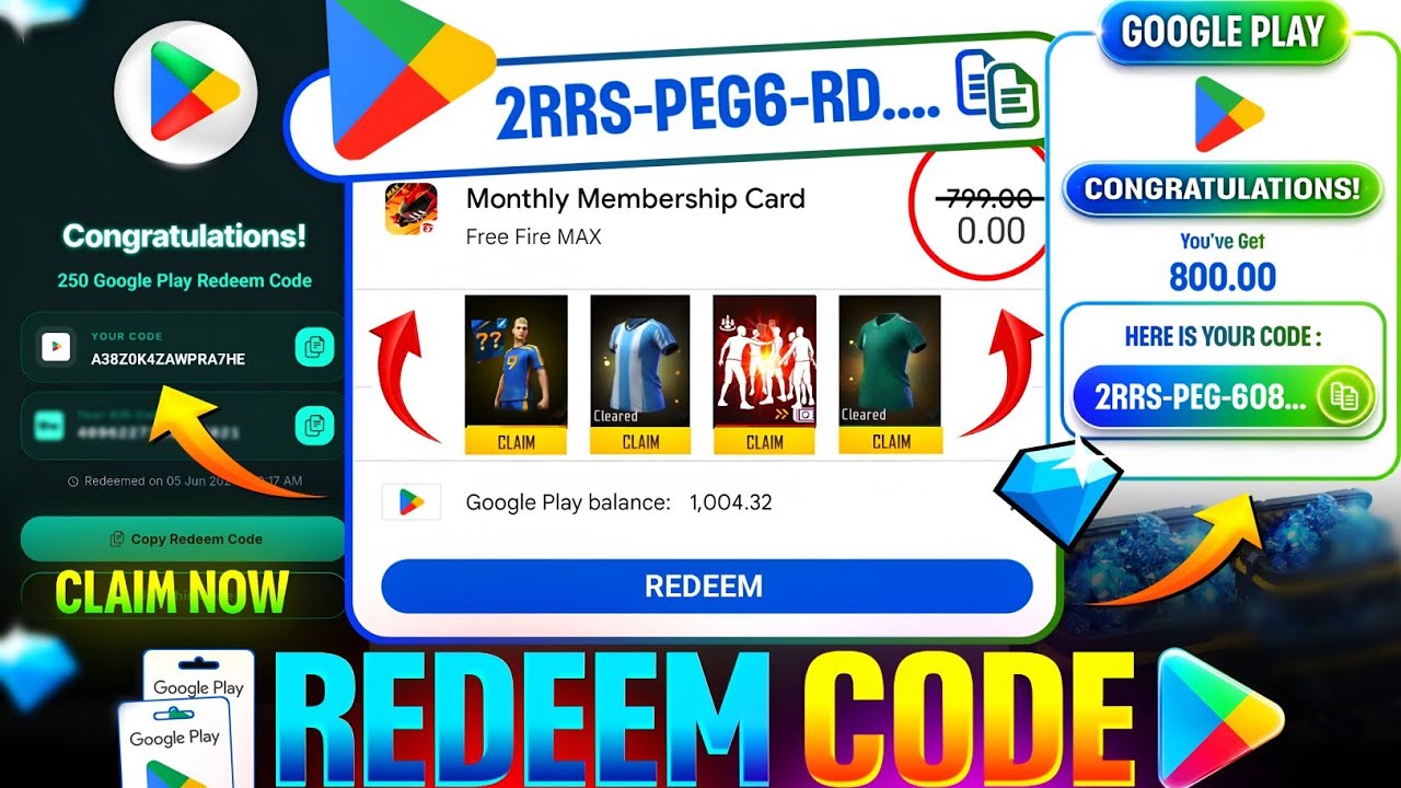 FREE REDEEM CODES INSTANT 🤩 | 800 REDEEM CODE FREE | HOW TO GET GOOGLE PLAY STORE REDEEM CODES FREE