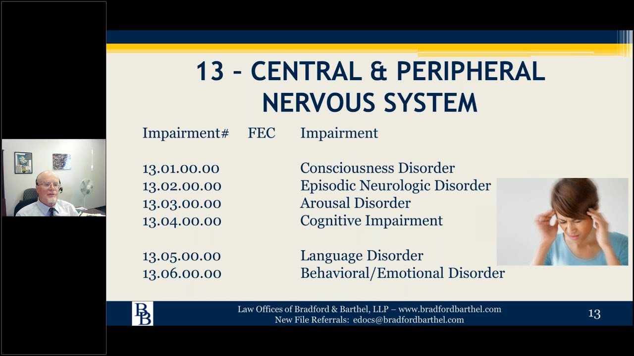 Bradford & Barthel - AMA Guides Chapter 13: Central & Peripheral Nervous System