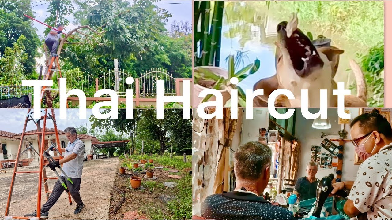 Time for my 100 Baht Thai Haircut 😁 my retired life in rural Isan, Thailand
