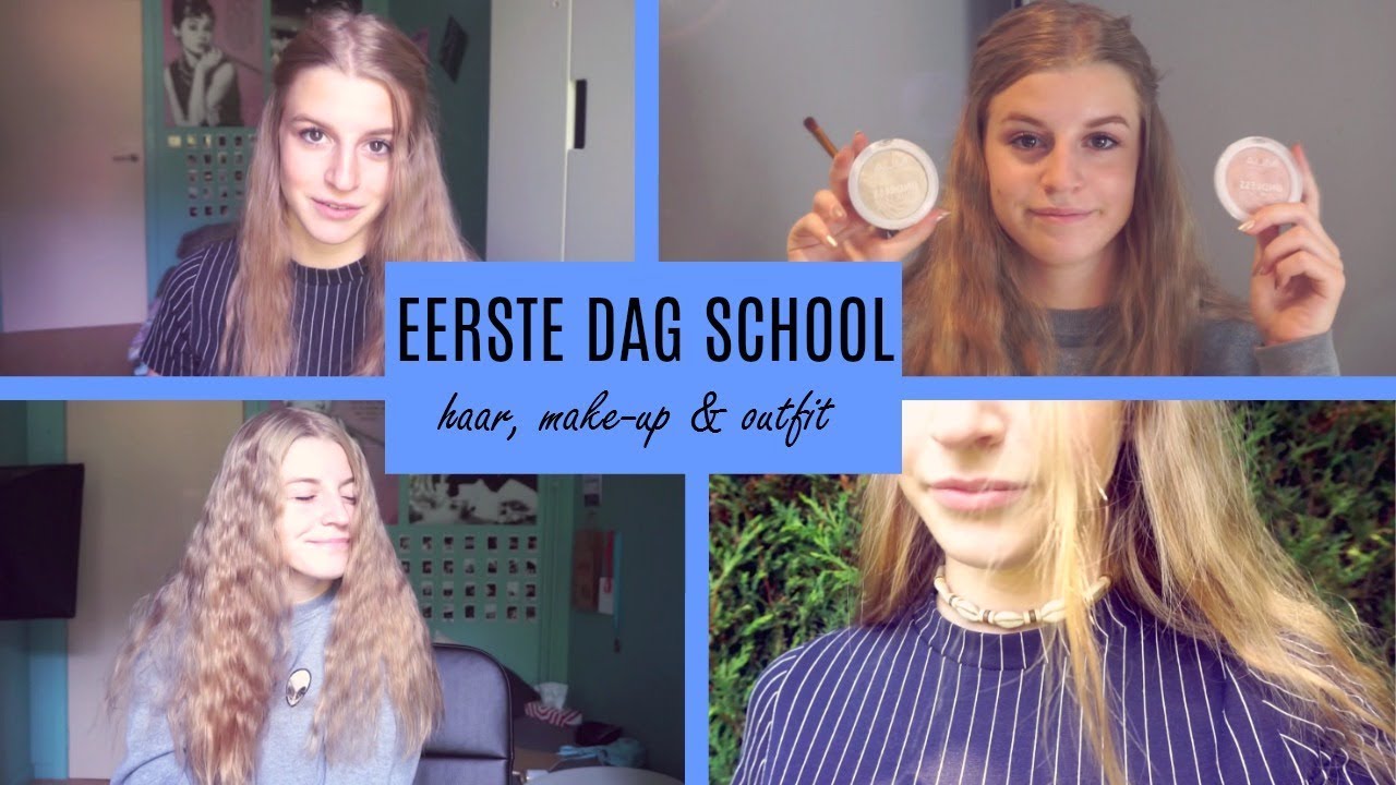 FIRST DAY OF SCHOOL: Haar, Make-Up & Outfit! | Back To School