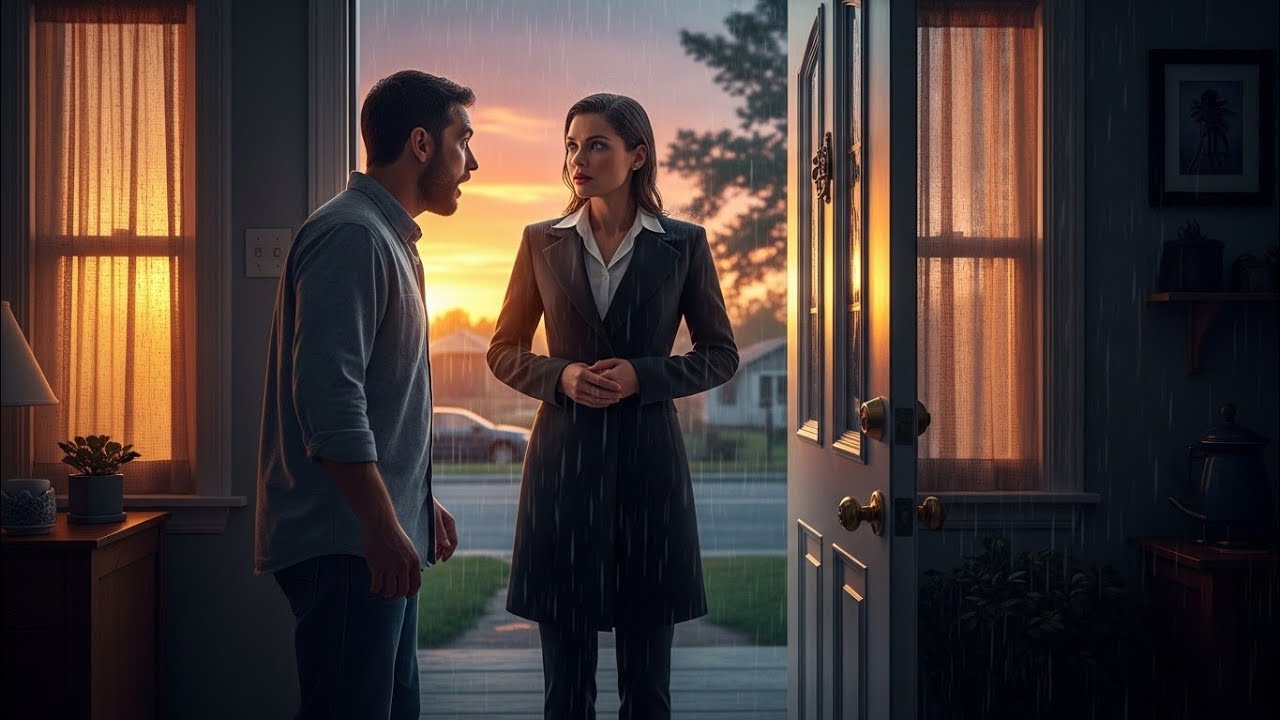 “Female CEO Appears at Single Dad’s House After 20 Years — What She Said Changed Everything”