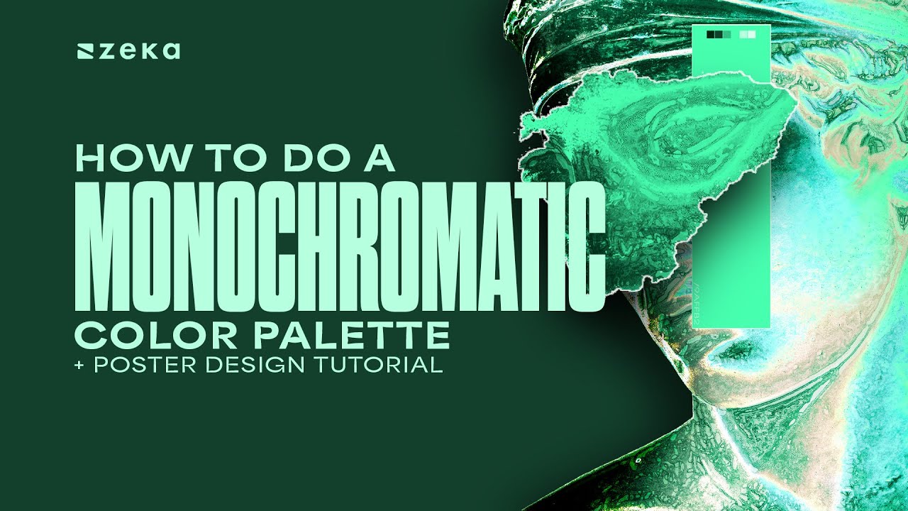 How To Do A Monochromatic Color Palette + Poster Design Tutorial