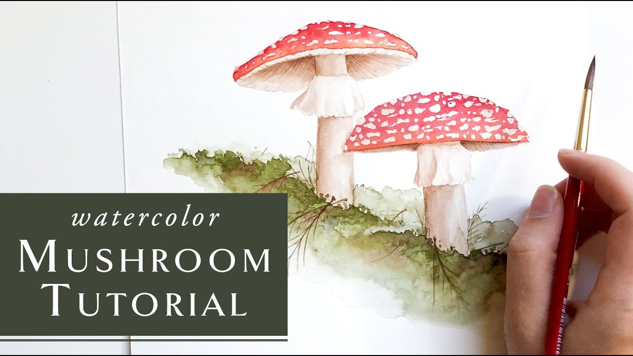 Easy Fall Mushroom Painting Tutorial - Watercolor Painting Techniques
