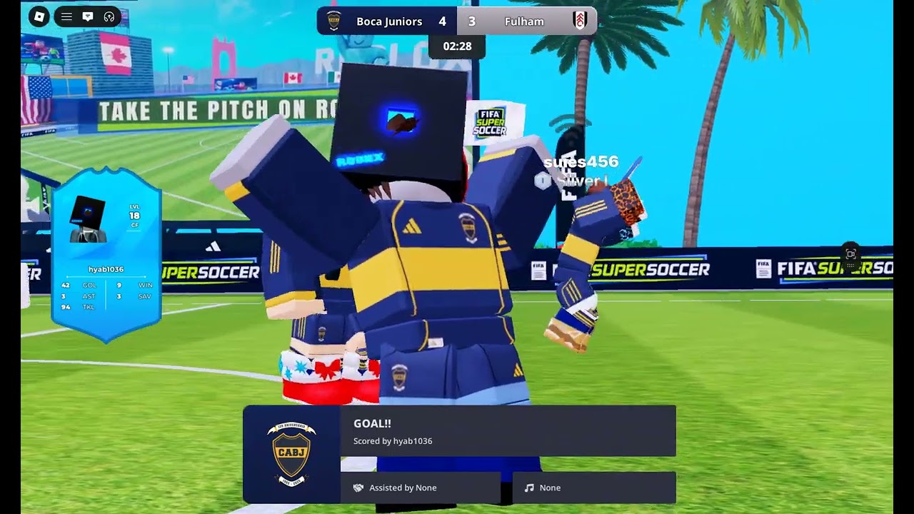 FIFA SUPER SOCCER BOCA JUNIORS VS FULLHAM.