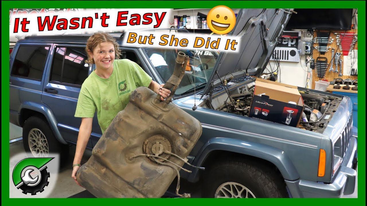 Sasha Learns auto work is dirty, fun, hard..: Jeep Cherokee fuel pump failure
