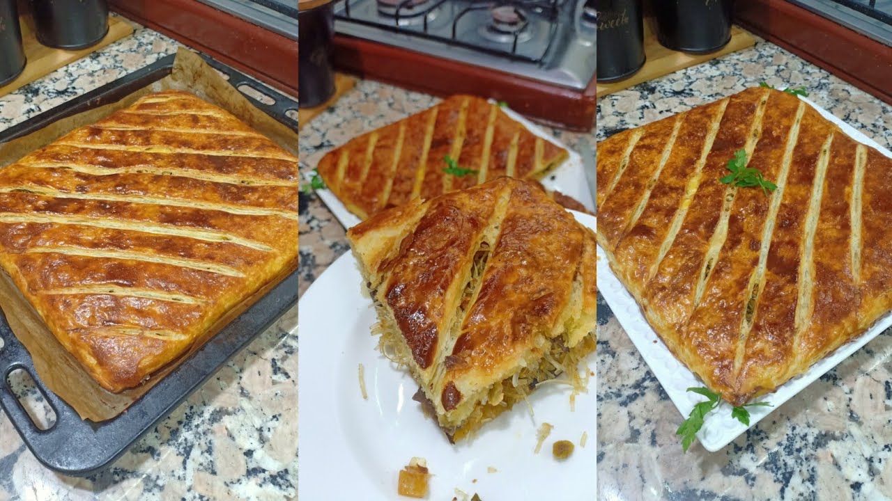 مسمنة العملاقة لمعمرها مغدي تندمك بعجين سهلة وسريعة التحضير لكيجي مورقة بدون توريق